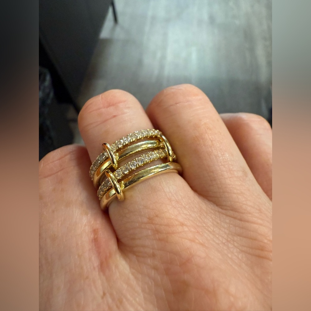 C and C Luxury gold plated ring size 8